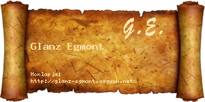 Glanz Egmont névjegykártya